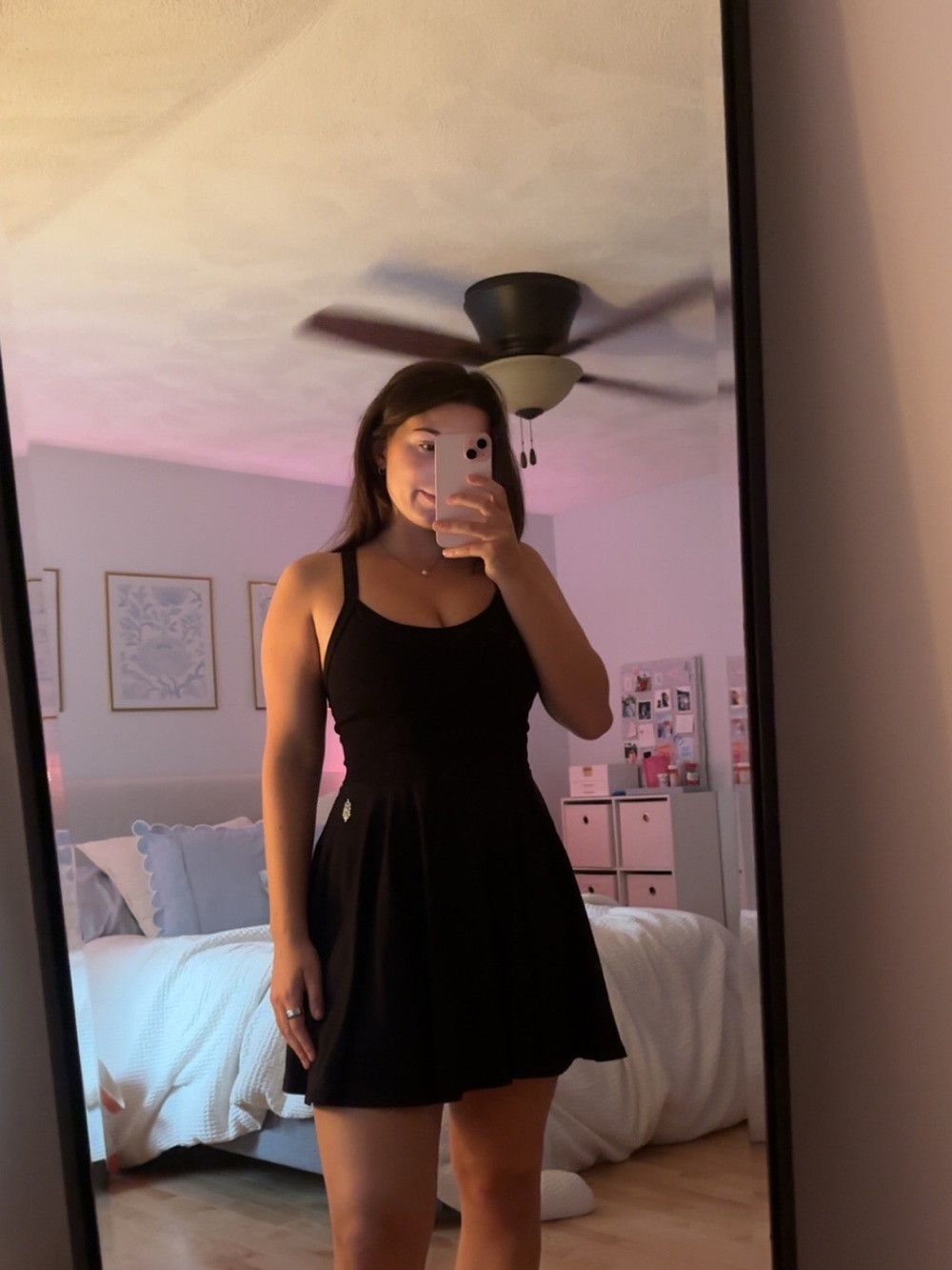 FP Movement by Free People Black Fit-and-Flare Tennis Dress